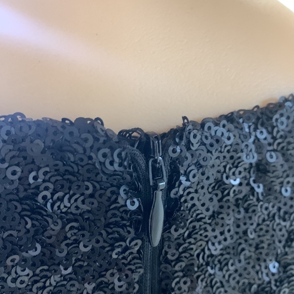 Monsoon Sequins Ombré Navy Blue V-Neck Long Sleeve Midi Cocktail Dress, Size M - Picture 10 of 17